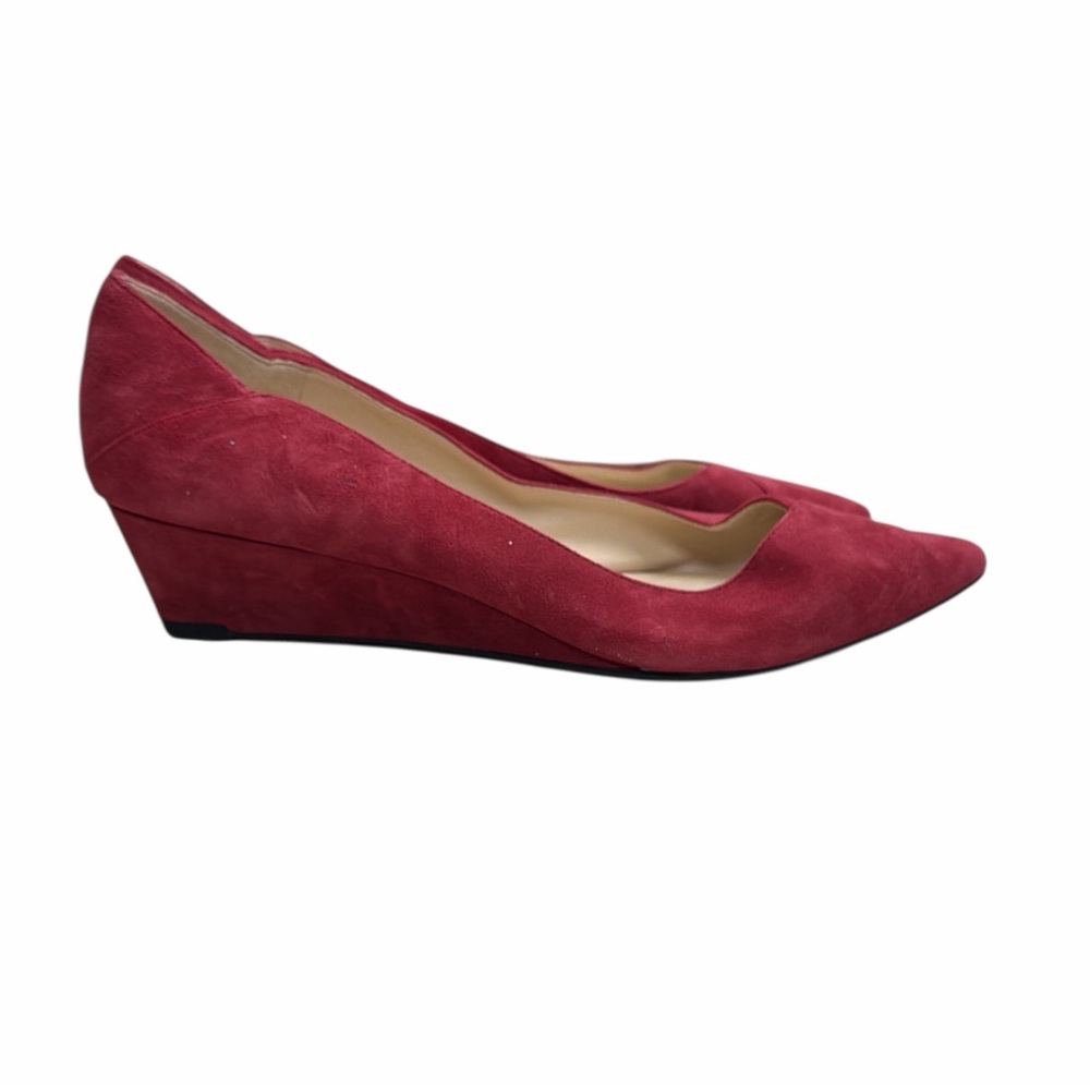 Nine West Edwick Red Low Wedge Heels